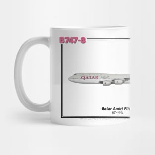 Boeing B747-8 - Qatar Amiri Flight (Art Print) Mug